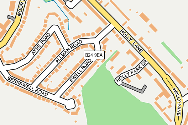 B24 9EA map - OS OpenMap – Local (Ordnance Survey)