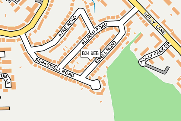 B24 9EB map - OS OpenMap – Local (Ordnance Survey)