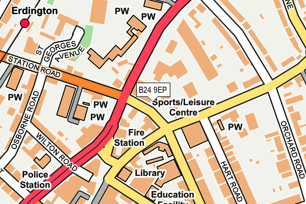 B24 9EP map - OS OpenMap – Local (Ordnance Survey)