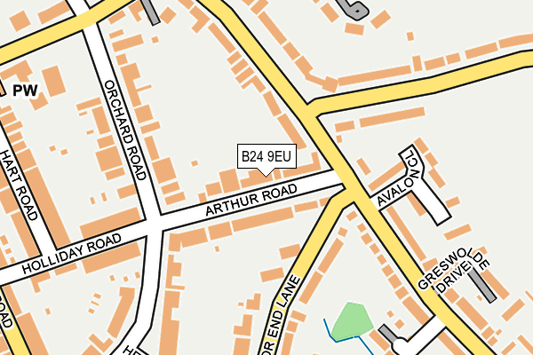 B24 9EU map - OS OpenMap – Local (Ordnance Survey)