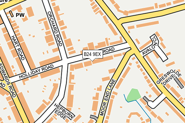 B24 9EX map - OS OpenMap – Local (Ordnance Survey)
