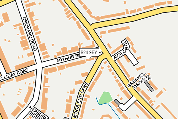 B24 9EY map - OS OpenMap – Local (Ordnance Survey)