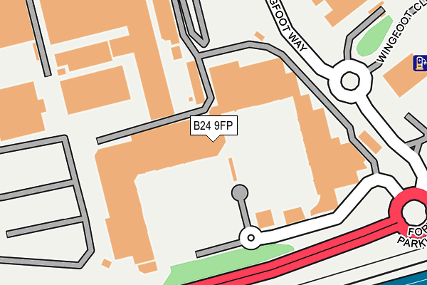B24 9FP map - OS OpenMap – Local (Ordnance Survey)
