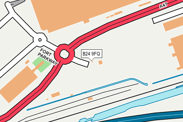 B24 9FQ map - OS OpenMap – Local (Ordnance Survey)
