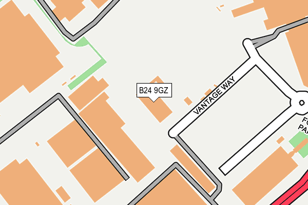 B24 9GZ map - OS OpenMap – Local (Ordnance Survey)