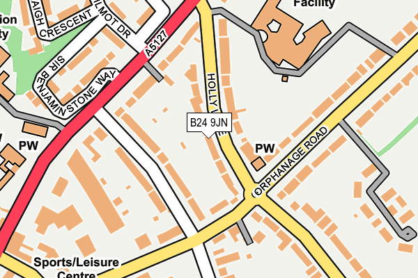 B24 9JN map - OS OpenMap – Local (Ordnance Survey)