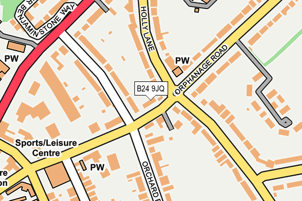 B24 9JQ map - OS OpenMap – Local (Ordnance Survey)