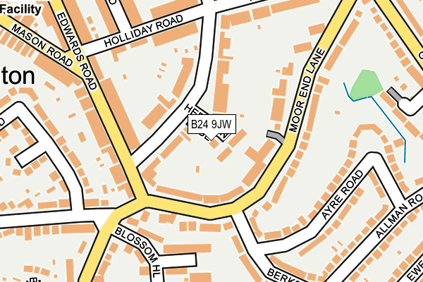 B24 9JW map - OS OpenMap – Local (Ordnance Survey)
