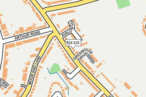 B24 9JX map - OS OpenMap – Local (Ordnance Survey)