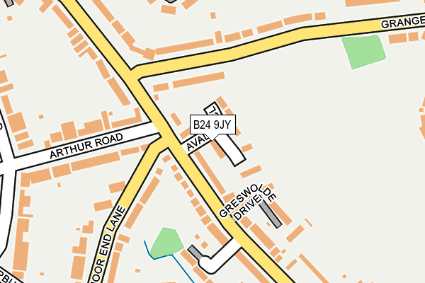 B24 9JY map - OS OpenMap – Local (Ordnance Survey)