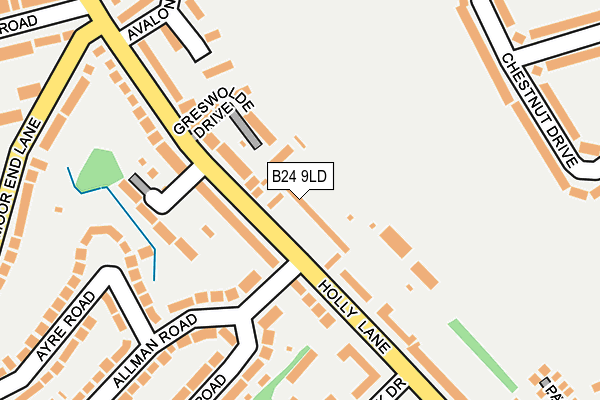 B24 9LD map - OS OpenMap – Local (Ordnance Survey)