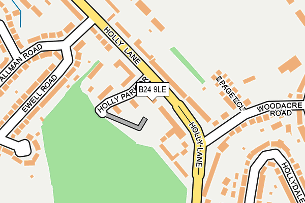 B24 9LE map - OS OpenMap – Local (Ordnance Survey)