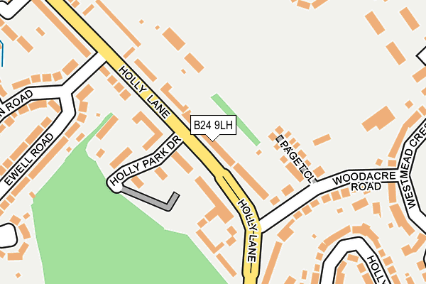 B24 9LH map - OS OpenMap – Local (Ordnance Survey)