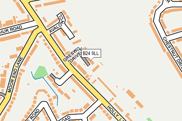 B24 9LL map - OS OpenMap – Local (Ordnance Survey)