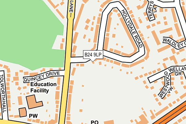 B24 9LP map - OS OpenMap – Local (Ordnance Survey)