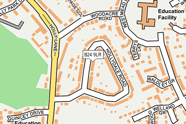 B24 9LR map - OS OpenMap – Local (Ordnance Survey)