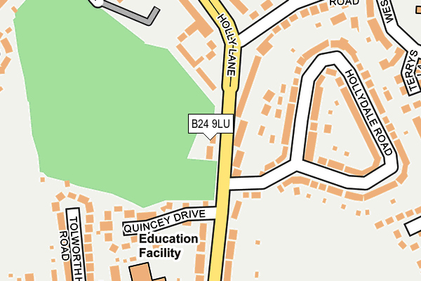 B24 9LU map - OS OpenMap – Local (Ordnance Survey)