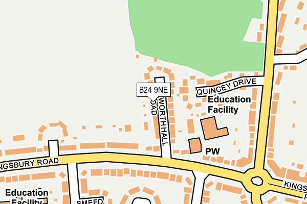 B24 9NE map - OS OpenMap – Local (Ordnance Survey)