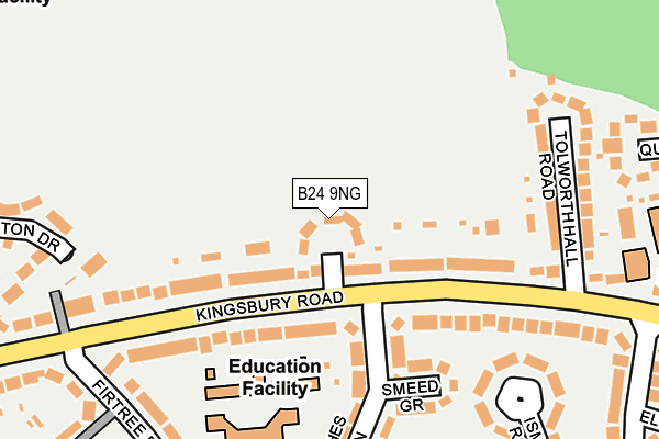 B24 9NG map - OS OpenMap – Local (Ordnance Survey)