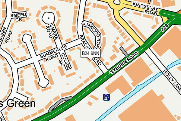 B24 9NN map - OS OpenMap – Local (Ordnance Survey)