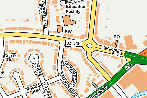 B24 9NP map - OS OpenMap – Local (Ordnance Survey)