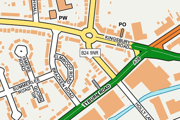 B24 9NR map - OS OpenMap – Local (Ordnance Survey)