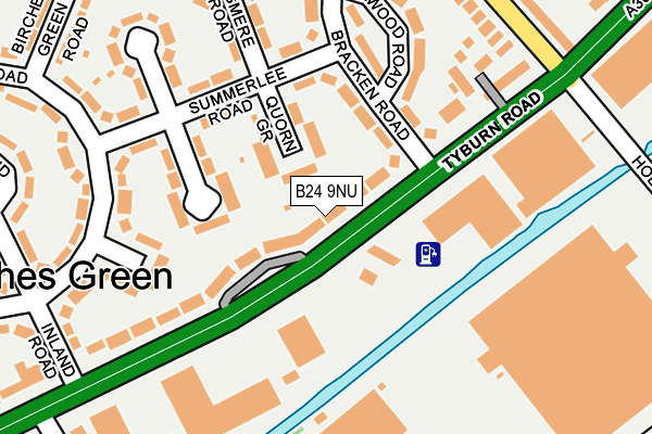 B24 9NU map - OS OpenMap – Local (Ordnance Survey)