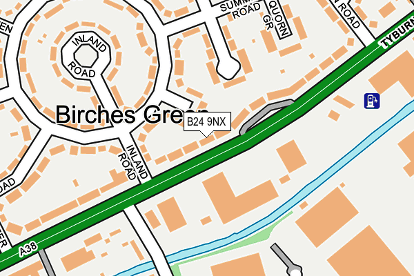 B24 9NX map - OS OpenMap – Local (Ordnance Survey)