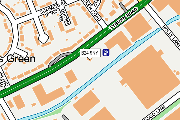 B24 9NY map - OS OpenMap – Local (Ordnance Survey)