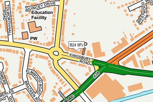 B24 9PJ map - OS OpenMap – Local (Ordnance Survey)