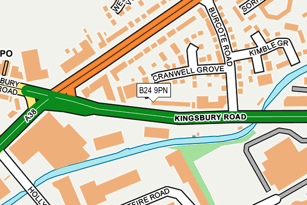 B24 9PN map - OS OpenMap – Local (Ordnance Survey)