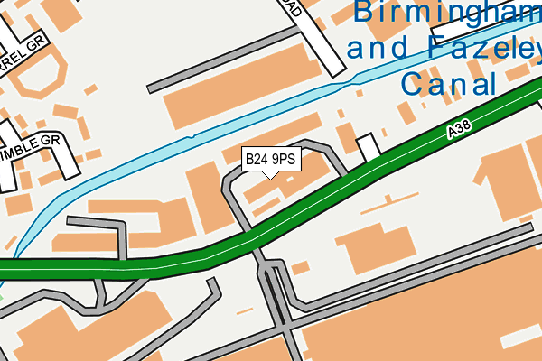B24 9PS map - OS OpenMap – Local (Ordnance Survey)