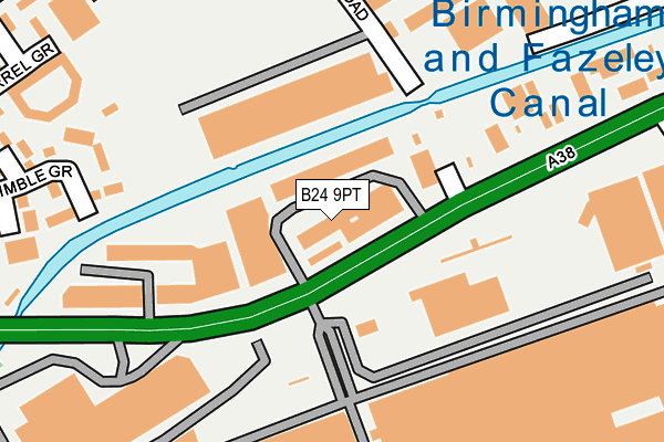 B24 9PT map - OS OpenMap – Local (Ordnance Survey)