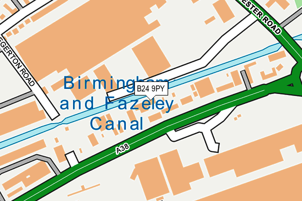 B24 9PY map - OS OpenMap – Local (Ordnance Survey)