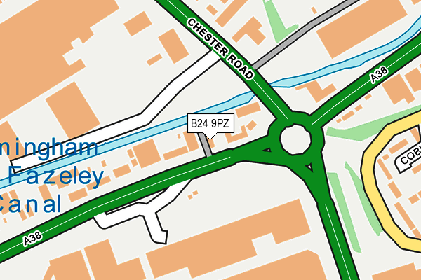 B24 9PZ map - OS OpenMap – Local (Ordnance Survey)