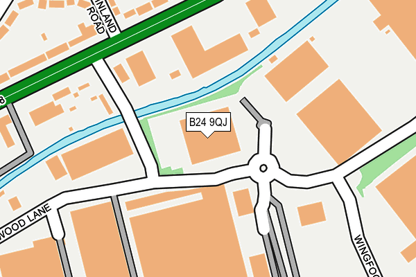 B24 9QJ map - OS OpenMap – Local (Ordnance Survey)