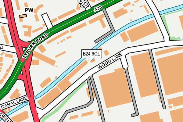 B24 9QL map - OS OpenMap – Local (Ordnance Survey)