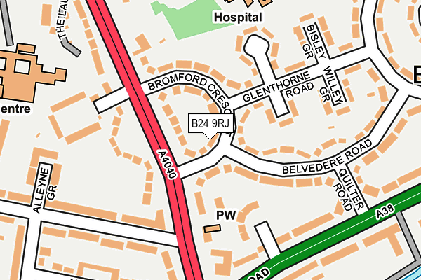 B24 9RJ map - OS OpenMap – Local (Ordnance Survey)