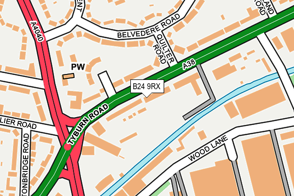 B24 9RX map - OS OpenMap – Local (Ordnance Survey)