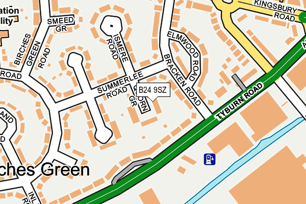 B24 9SZ map - OS OpenMap – Local (Ordnance Survey)