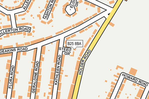 B25 8BA map - OS OpenMap – Local (Ordnance Survey)