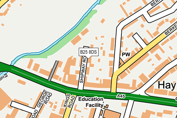 B25 8DS map - OS OpenMap – Local (Ordnance Survey)