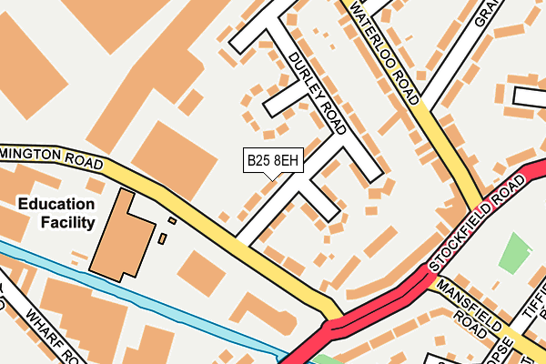B25 8EH map - OS OpenMap – Local (Ordnance Survey)