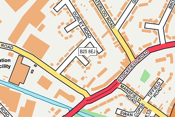B25 8EJ map - OS OpenMap – Local (Ordnance Survey)