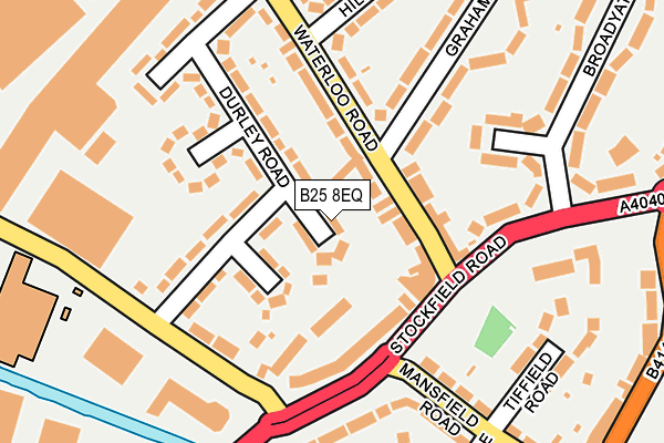 B25 8EQ map - OS OpenMap – Local (Ordnance Survey)