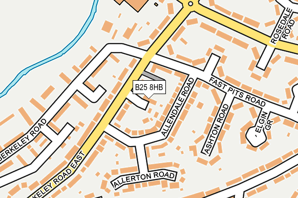 B25 8HB map - OS OpenMap – Local (Ordnance Survey)