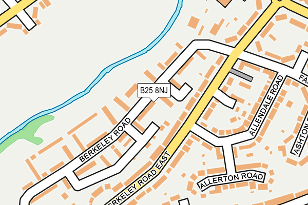 B25 8NJ map - OS OpenMap – Local (Ordnance Survey)