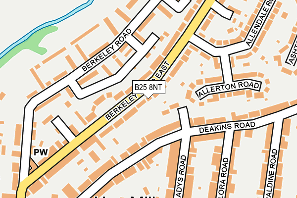 B25 8NT map - OS OpenMap – Local (Ordnance Survey)