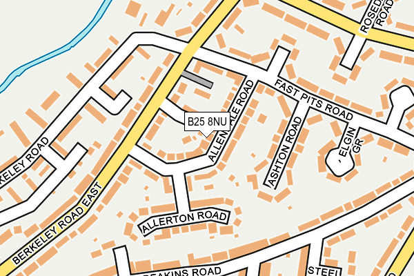 B25 8NU map - OS OpenMap – Local (Ordnance Survey)
