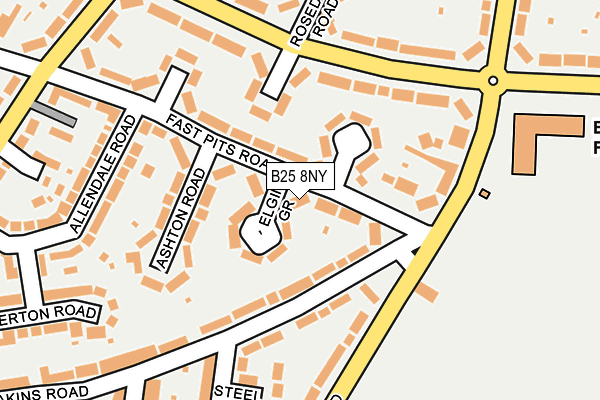 B25 8NY map - OS OpenMap – Local (Ordnance Survey)